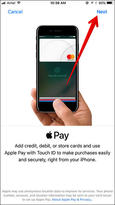 Add Credit or Debit Card to Apple Pay on iPhone