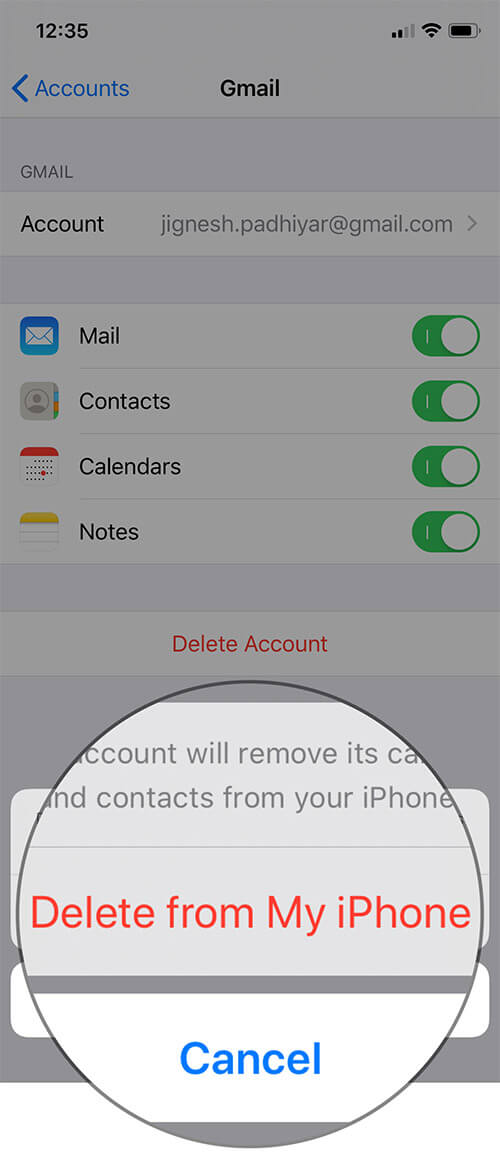 Delete Mail Account from iPhone or iPad