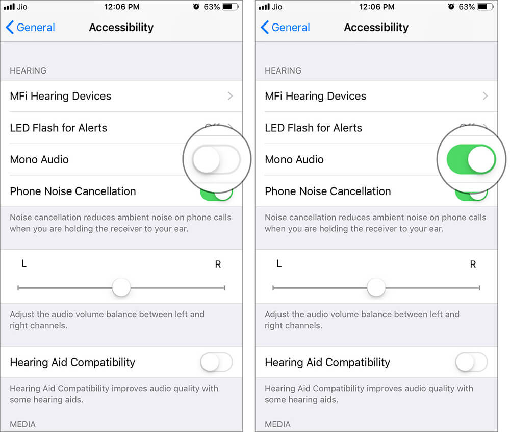 Turn ON or OFF Mono Audio for AirPods on iPhone and iPad