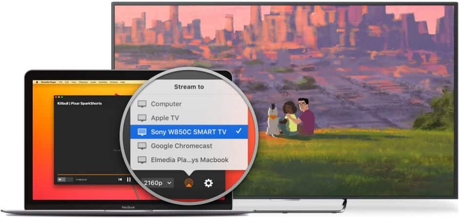 Use Elmedia Mac Video Player wtih Chromecast, AirPlay, and DLNA streaming