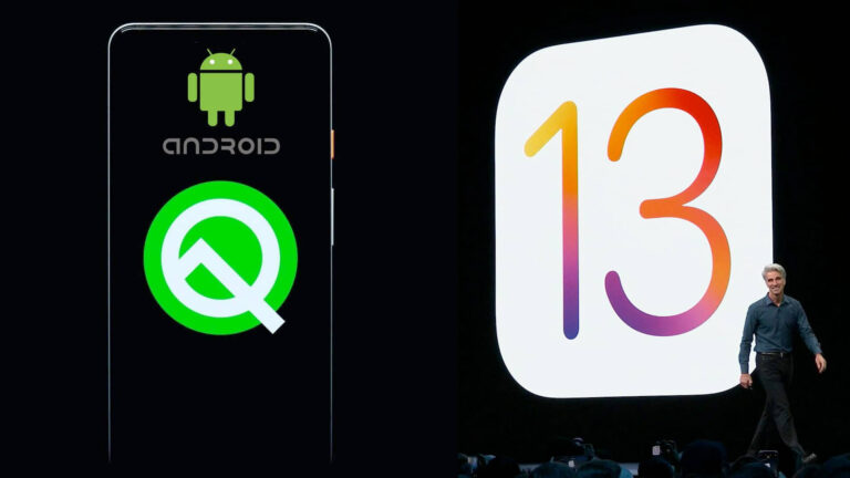 Ios 13 vs android q