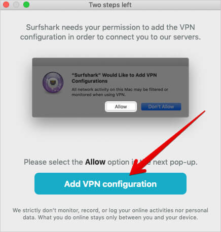 Add SurfShark VPN Configuration to Your Device
