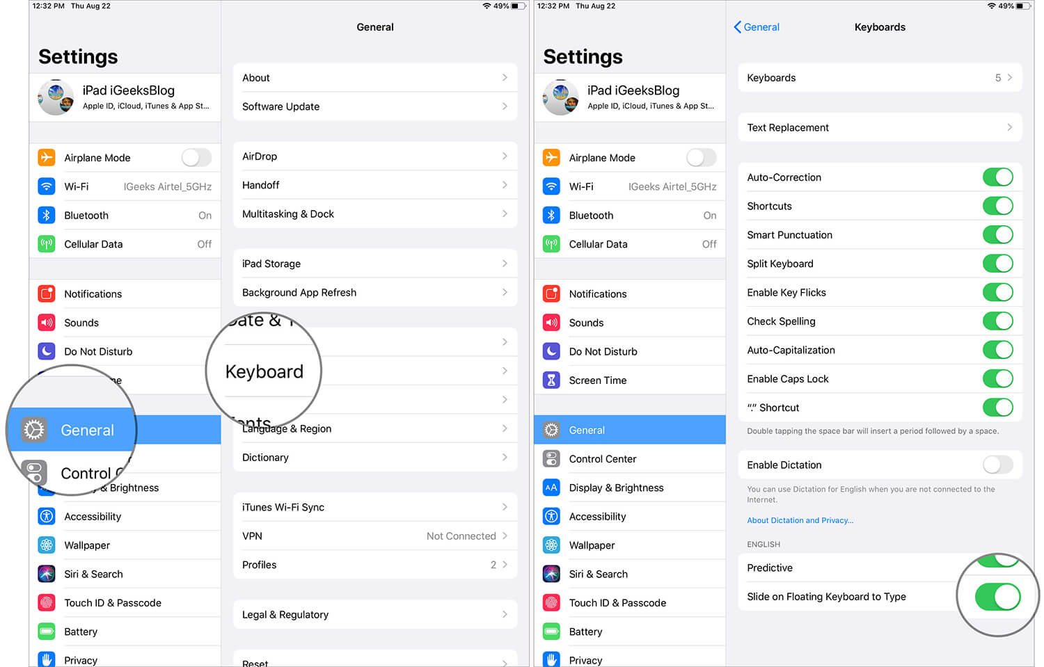 Enable ipad swipe keyboard in ipados Enable iPad Swipe Keyboard in iPadOS