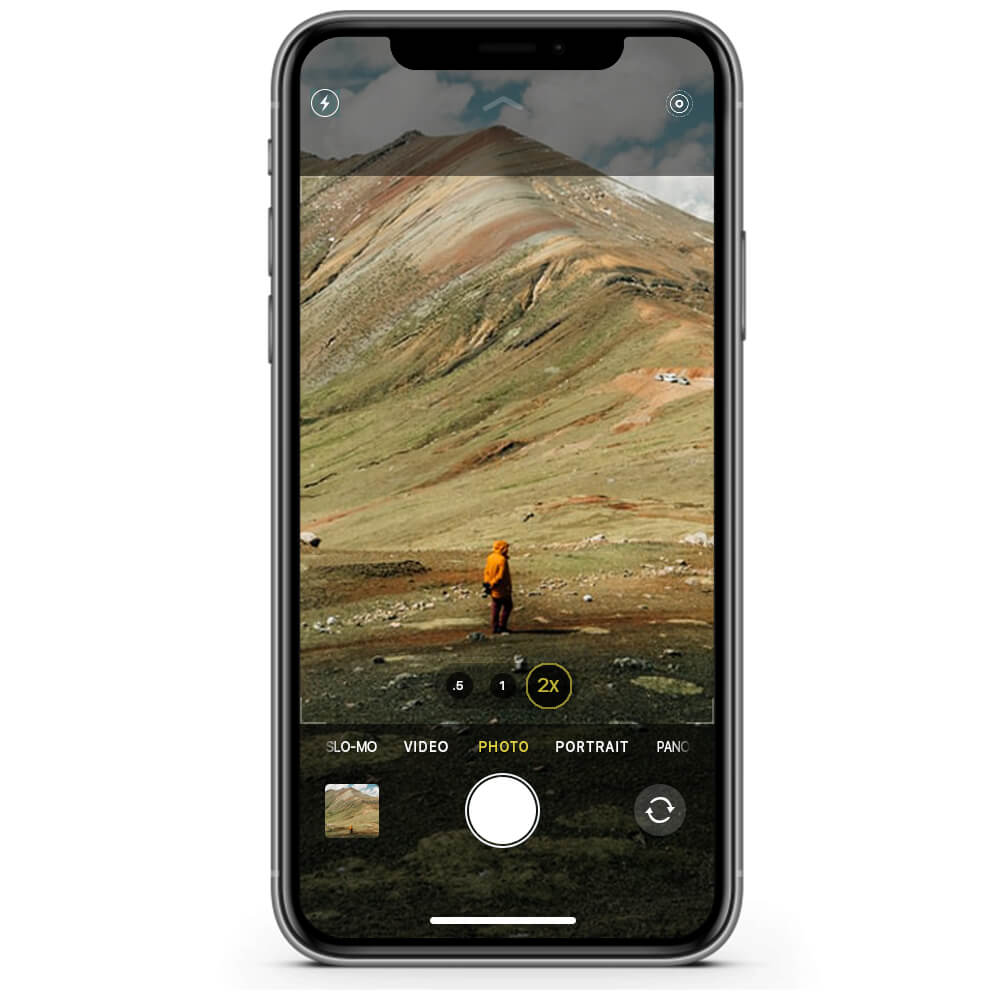 Choose 2x to shoot with shoot with telephoto lens on iPhone 11 Pro and 11 Pro Max