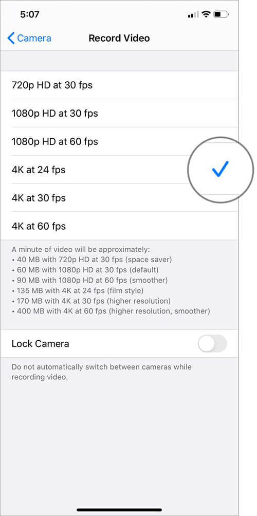 How to Record 4K Selfie Video on iPhone 11 Pro Max - 48