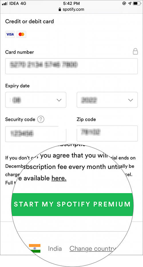 Pay For Spotify Premium With IPhone IPad