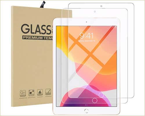 Qoosea tempered glass screen protector for ipad 10 2 inch Qoosea Tempered Glass Screen Protector for iPad 10.2-inch