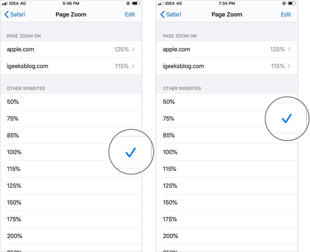 Select other websites text to make bigger or smaller in safari on ios 13 Select Other Websites Text to Make Bigger or Smaller in Safari on iOS 13
