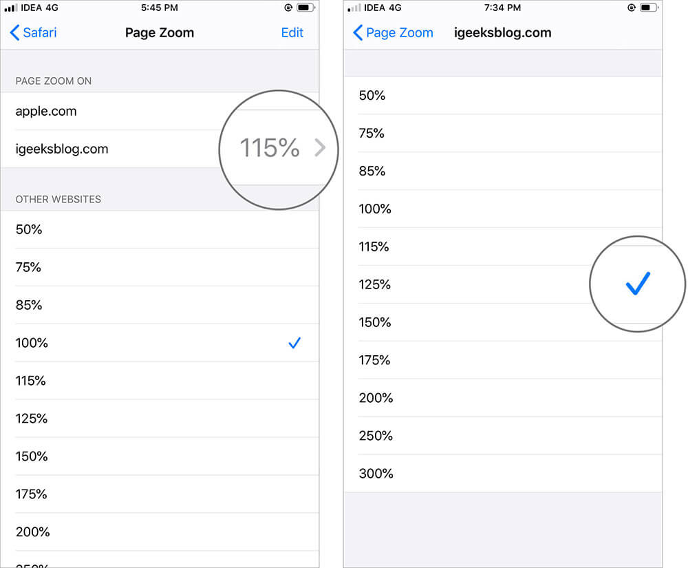 Set text size for website in safari app in ios 13 Set Text Size for Website in Safari App in iOS 13
