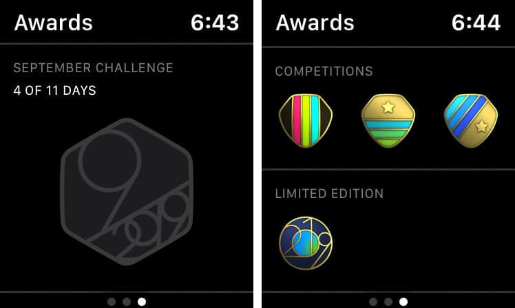 View Activity Awards on Apple Watch