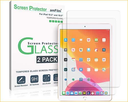 Amfilm glass screen protector for ipad 10 2 inch amFilm Glass Screen Protector for iPad 10.2-inch