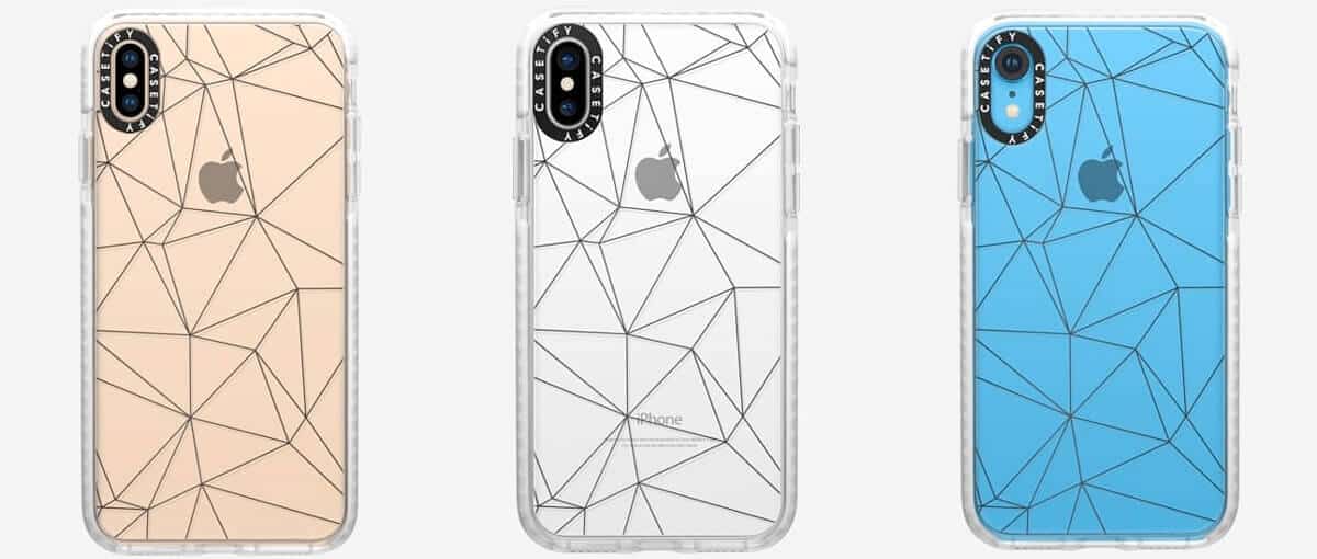 Casetify Geometric lines iPhone Xs Max, Xs, and iPhone XR Clear Cases