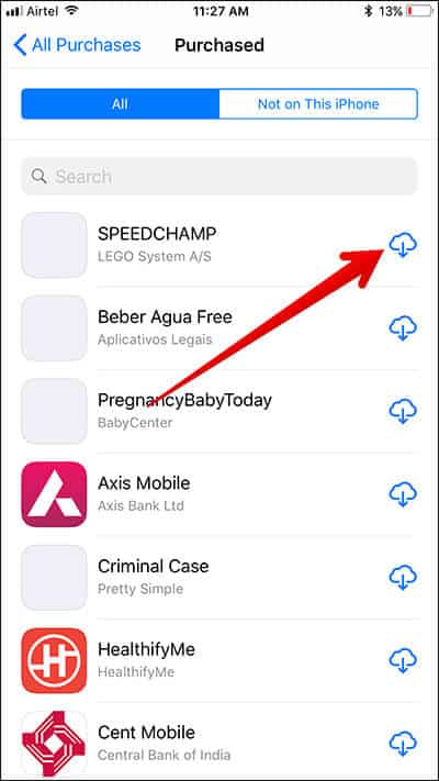 Download Family Member's App on iPhone in iOS 11