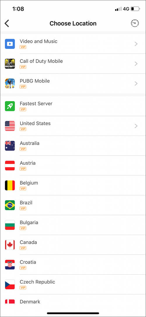 Over 2000 Servers in More Than 50 Global Locations in UFO VPN App