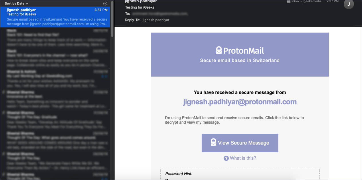 Password Protect Emails with ProtonMail