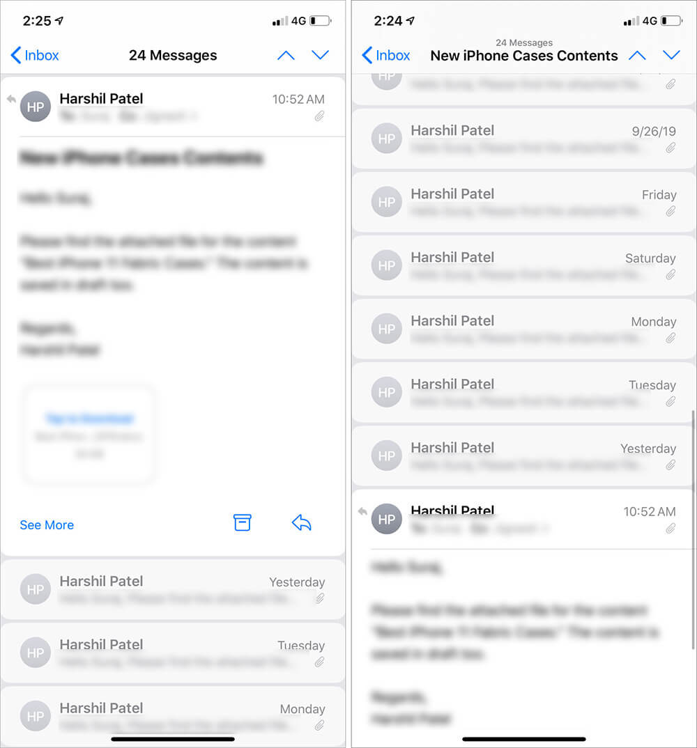 Place Recent Message on Top or Bottom in iOS 13 Mail App on iPhone