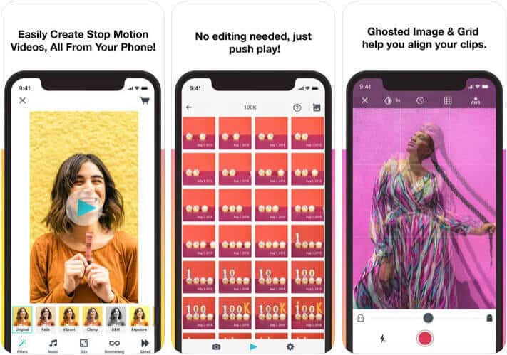 ‎Stop Motion Maker Instagram Stories iPhone App Screenshot