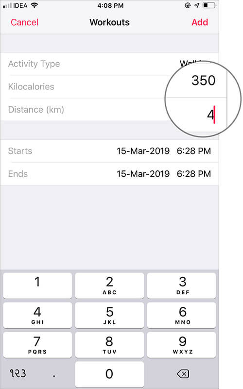 How to Manually Add Workout to Activity App - 33