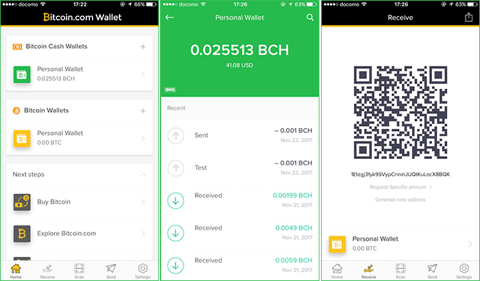 Bitcoin wallet iphone and ipad app screenshot