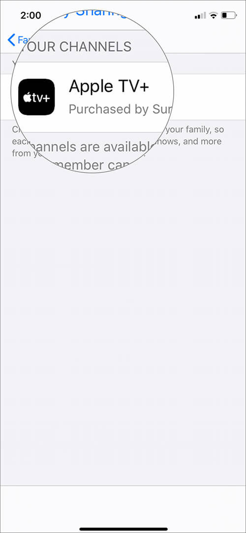 Enable Family Sharing for Apple TV Plus on iPhone and iPad