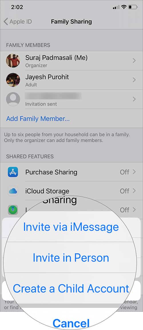 Invite Family Member to Share Apple TV Plus with Family and Friends on iPhone