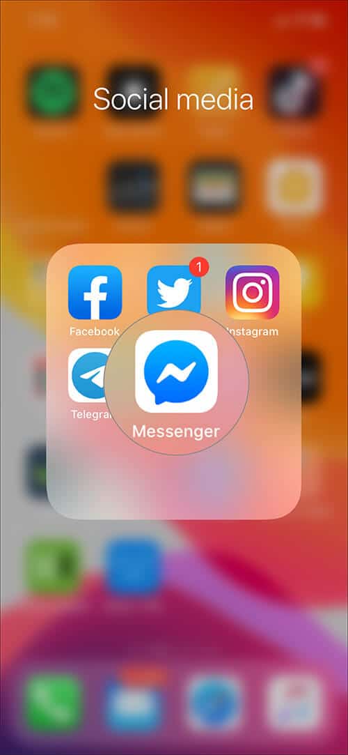 Launch Messenger app on your iPhone