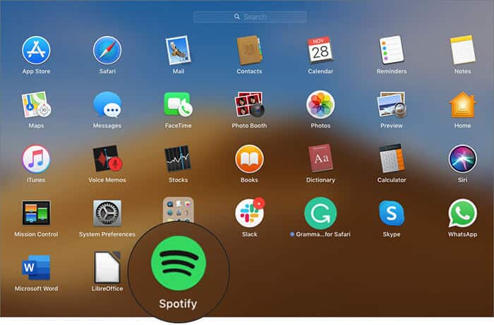 Open Spotify App on Mac