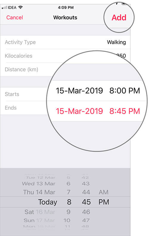 How to Manually Add Workout to Activity App - 86