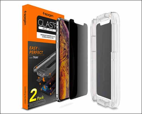 Spigen Black Privacy Screen Protector for iPhone X, XS