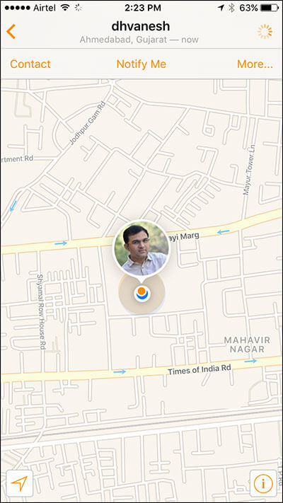 Track Your Friend's Location on iPhone