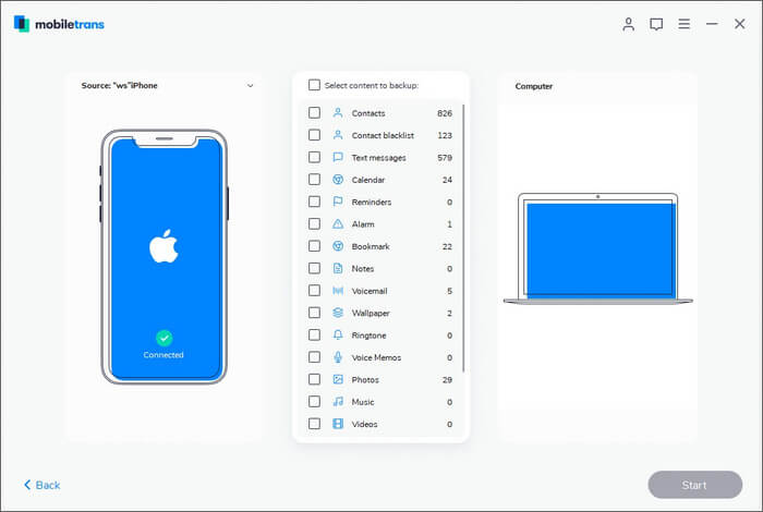 Back Up Your iPhone Data to Mac Using MobileTrans