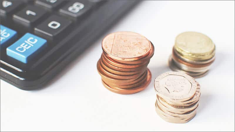 Coins on Table