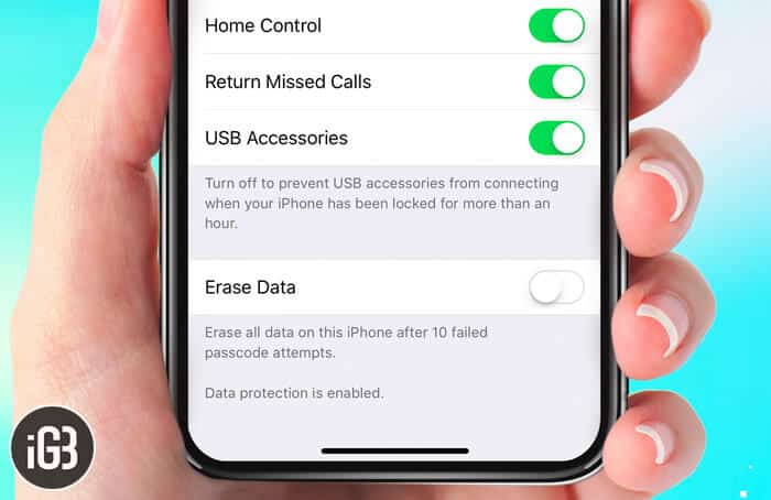 How to disable usb accessories restricted mode in ios 12