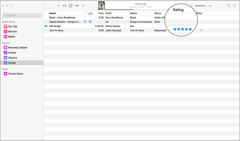 Rate a Song with Stars in Music App on Mac