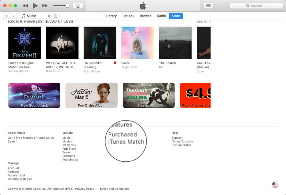 Select iTunes Match on Mac