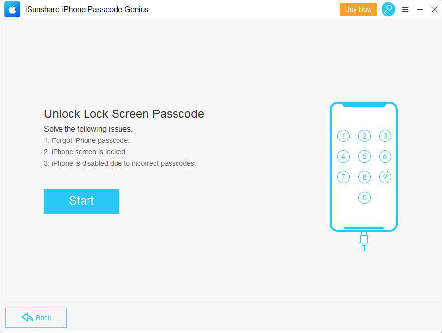 Unlock iPhone Lock Screen with iSunshare Software