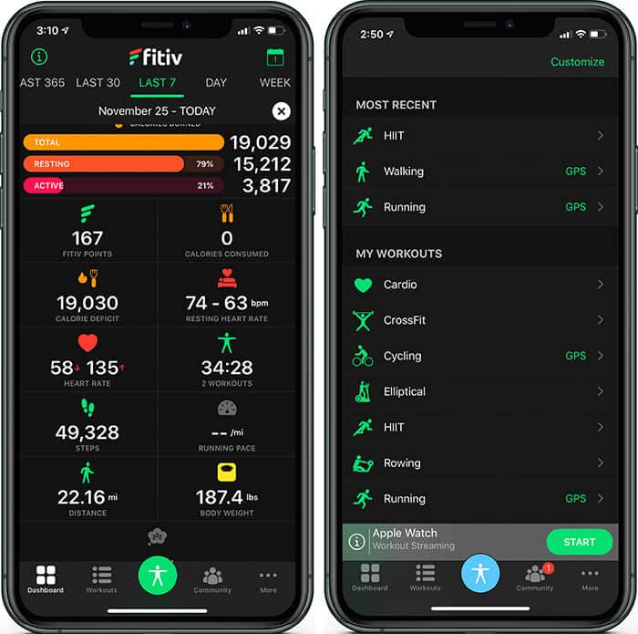 Workout Customization on FITIV Fitness Tracking App