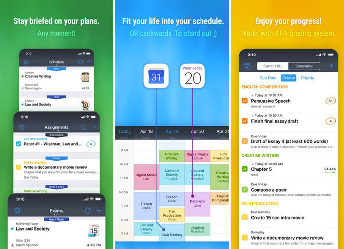 iStudiez Pro Legendary Planner iPhone and iPad App Screenshot