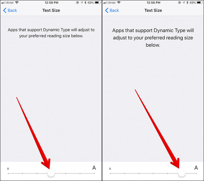 Adjust Text Size on iPhone
