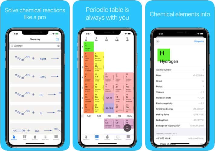 Chemistry and Homework iPhone and iPad Chemistry App Screenshot