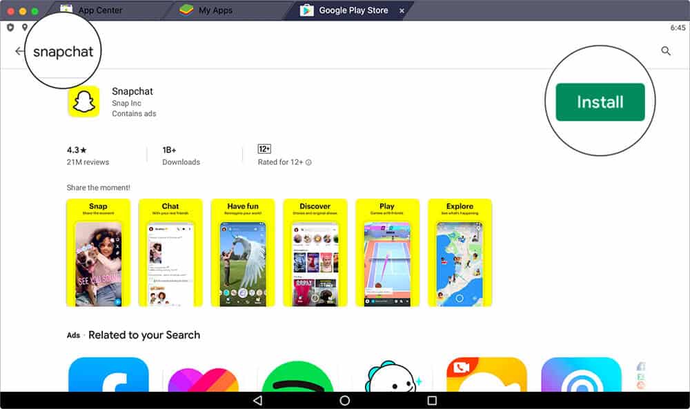Install Snapchat App on Mac
