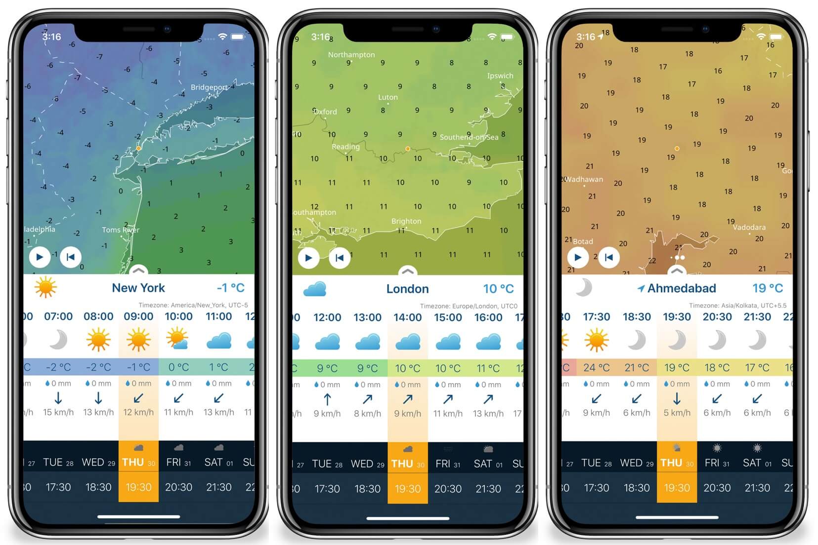 Search Multiple Cities Weather on Ventusky iPhone App