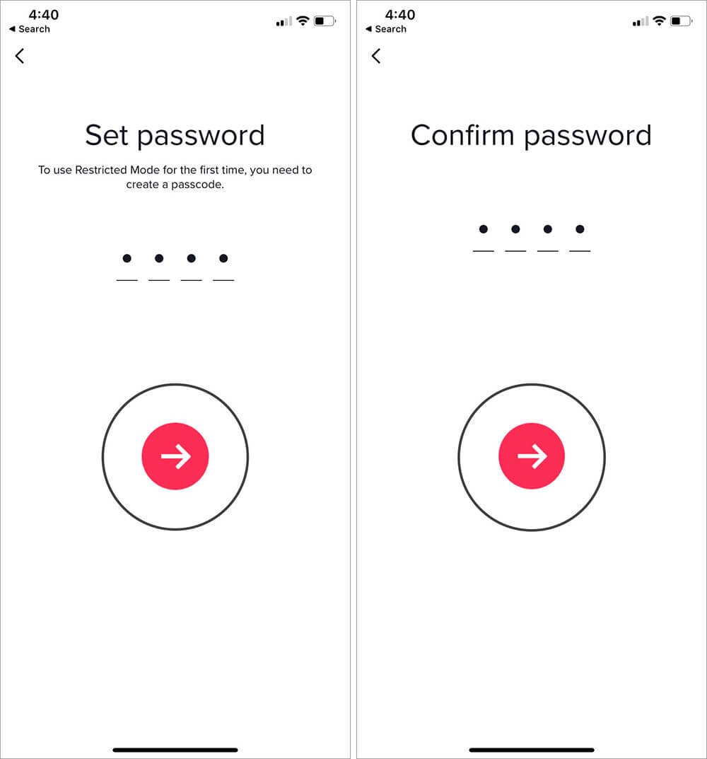 Set Password to Enable Restricted Mode on iPhone