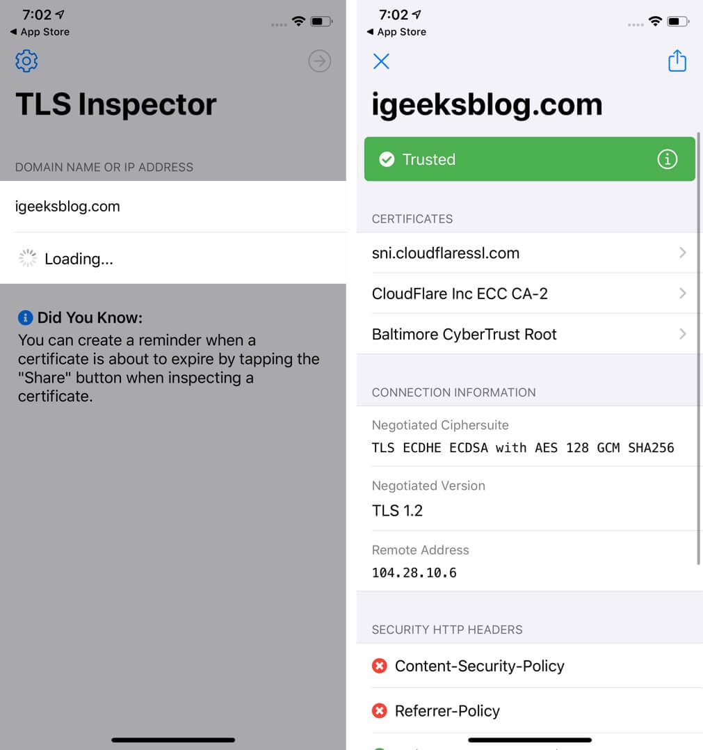 Add website to view certificate on iphone Add Website to View Certificate on iPhone