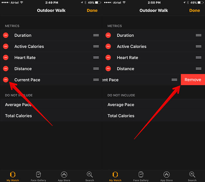 How to Customize Workouts on Apple Watch Remove Metric from Workout in Apple Watch