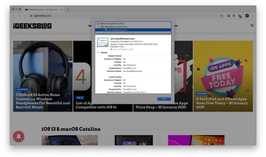 See complete certificate of website in chrome See Complete Certificate of Website in Chrome