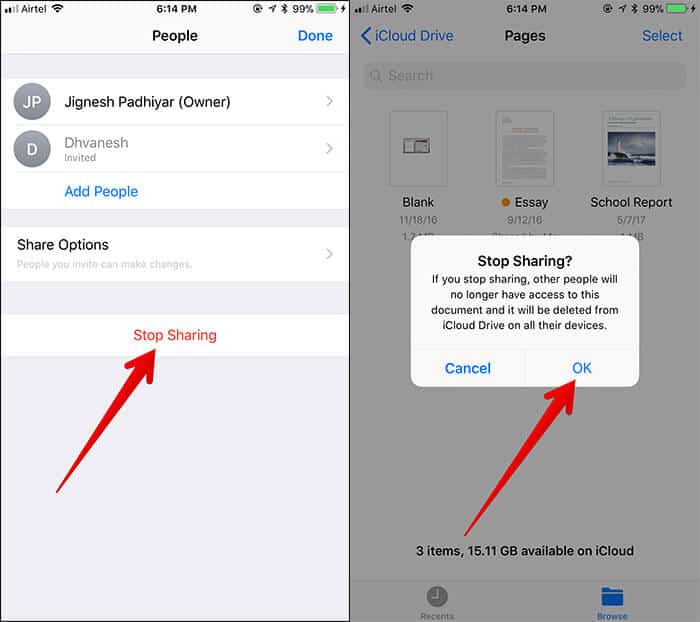 Stop Document Sharing in iOS 11 Files App