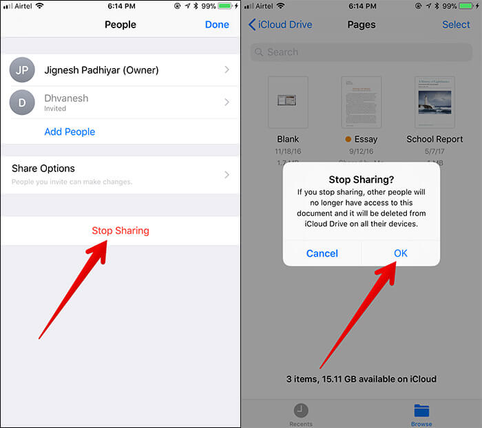 Stop Document Sharing in iOS 11 Files App