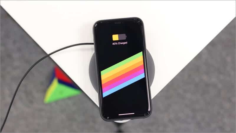 Charging iPhone Using ESR Wireless Charger
