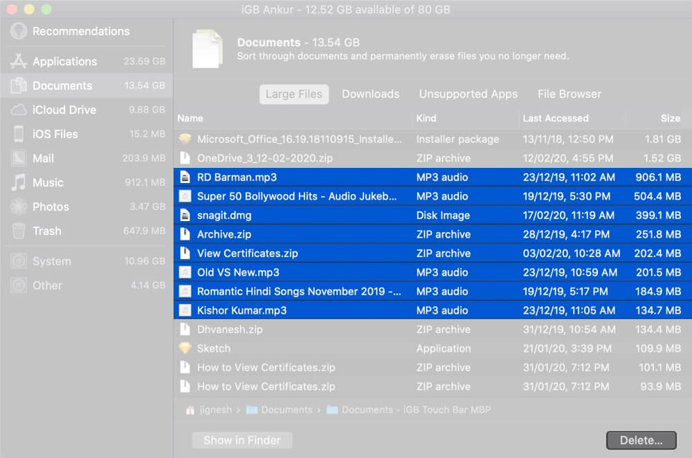 Delete Useless Files from Mac